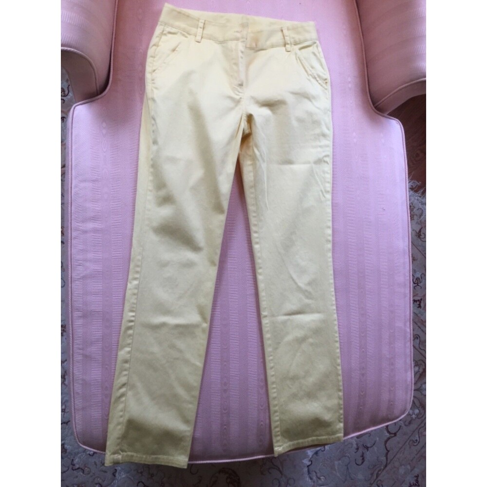 Boys/Girls Cotton Pants, size 12, Yellow, adjustable waist, Brooks Brothers.